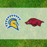 Arkansas and San Jose State logos