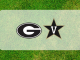 Georgia-Vanderbilt logos on grass