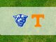 Georgia State and Tennessee logos on grass field