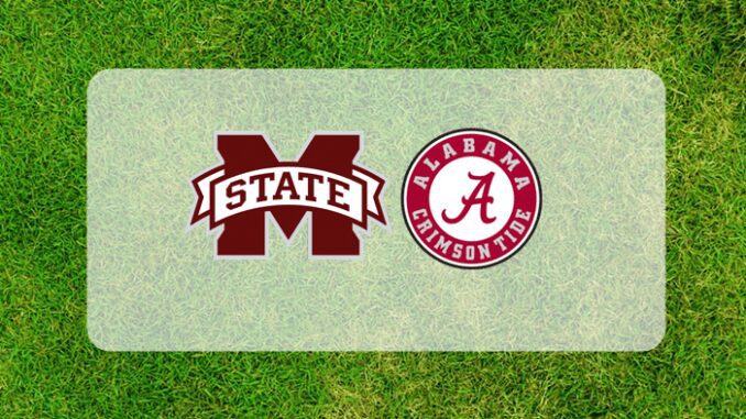 Mississippi State and Alabama logos