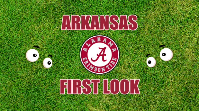 Arkansas football first look Alabama