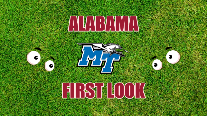 Alabama first look Middle Tennessee